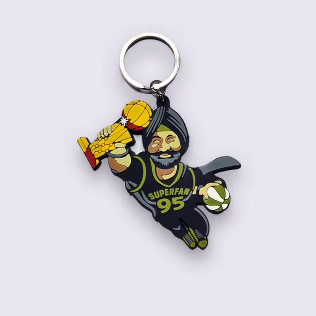 Nav bhatia superfan pvc rubber keychain