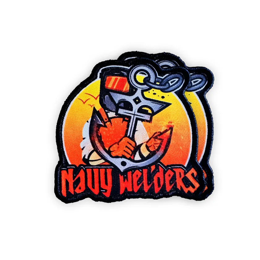 Navy welder custom sublimated patches